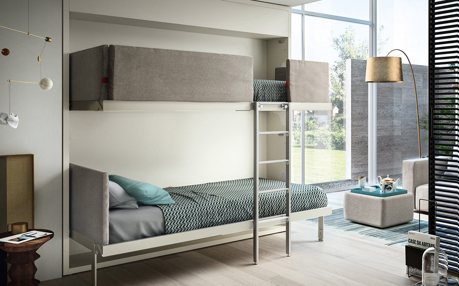 Opklapstapelbed Kali bureau BedHabits 4